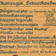 Umzug Fasnachtssonntag: Die Schneckenburg als achte Gruppe.