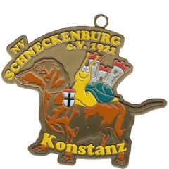 Schneckenbürgler Dackelorden in Gold. Er wurde 2019 für besondere Verdienste eingeführt.