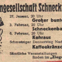 Das Programm der Schneckenburg im Jahre 1951.