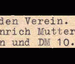 Kurz nach der Wiedergründung herrschten noch andere Gesetze bei der Vergabe von Ornaten als in der heutigen Zeit. Dies läßt sich an folgenden Zeilen aus einem Sitzungsprotokoll erkennen.