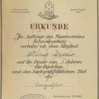 11.11. im Ziegelhof: Jungelfer Werner Mutter erhielt seine offizielle Urkunde.