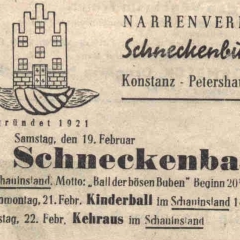 Das Saal-Programm der Schneckenburg.