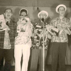 Bunter Abend: Der "Zeitbereicht" von R. Hässler, A. Koch, H. May, P. Bischoff, W. Stöß, W. Mutter und B. Ramsperger.