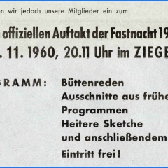 Zeitungsanzeige zum 11.11.