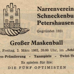 Großer Maskenball im Schützen.