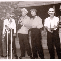 Bunter Abend im Schützen: Ein musikalisches Kaleidoskop veranstalteten die Sänger R. Borho, W. Mutter, D. und W. Stöß, W. Theuerjahr, W. Zinkhöfer.