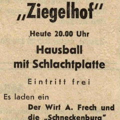 Hausball im Ziegelhof.