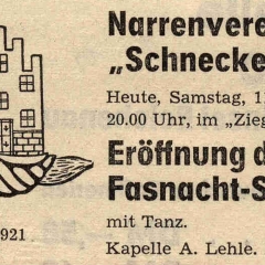 Fasnachts-Eröffnung im Ziegelhof.