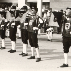 Der Fanfarenzug in Tarcento: Platzkonzert vor Ort.