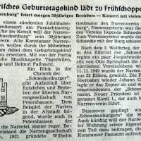 50 Jahre Schneckenburg: Frühschoppen im Konzil.