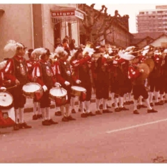 Schmutziger Donnerstag: Der Fanfarenzug vor dem Ziegelhof.