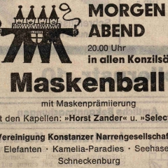 Maskenball im Konzil.