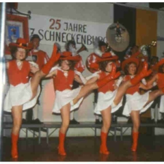 25 Jahre Fanfarenzug Schneckenburg: Die Garde bei ihrem Auftritt.
