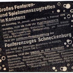 25 Jahre Fanfarenzug Schneckenburg: Das Programm.