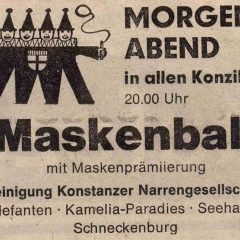 Maskenball im Konzil.