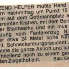 Schmutziger Donnerstag: Südkurier-Artikel mit falschem Namen des Fanfarenzuges.