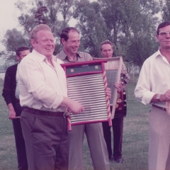 Clowngruppe beim Geburtstag von Werner Mutter.