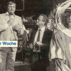 Der Fanfarenzug der Schneckenburg eröffnete mit Oberbürgermeister Eickmeyer, Bürgermeister Fischer und Stadtrat Weber das Petershäusler Stadtteilfest. Silvia Moser war in jener Woche das Suchbild des Konstanzer Anzeigers.