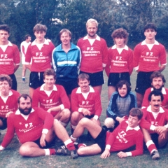 Die Fußballer vom Fanfarenzug beim Fußballturnier der Fanfarenzüge.