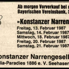 Narrenkonzerte im Konzil: Südkurieranzeige.