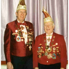 70 Jahre Schneckenburg: Die Jubilar-Elferräte Werner Mutter (links) und Walter Buck (rechts).