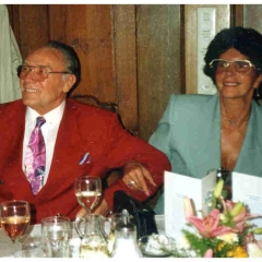 40 Jahre Elferrat: Jubilar Alex Volz mit Frau Clair.