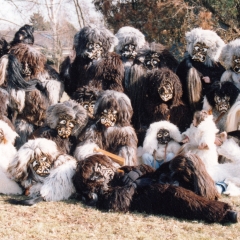 1. Fasnacht mit dem Schneckenbürgler Schneeschreck: Gruppenbild.