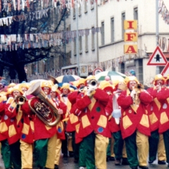 Umzug der Hofpeter in Petershausen: Die Clowngruppe beim Umzug.