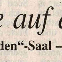 11.11. in der Linde: Zeitungsüberschrift.