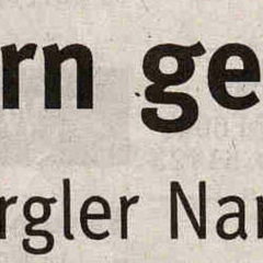 11.11. in der Linde: Zeitungsüberschrift.