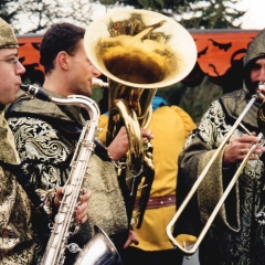 Umzug in Wollmatingen: Die Schneckenburg geht komplett als Ritter.