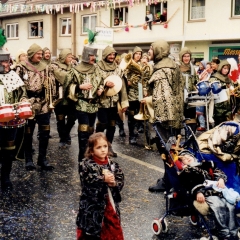 Umzug in Wollmatingen: Die Schneckenburg geht komplett als Ritter.