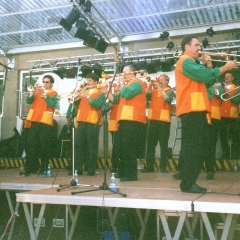 Die Clowngruppe beim Kellerfest vom Ruppaner.