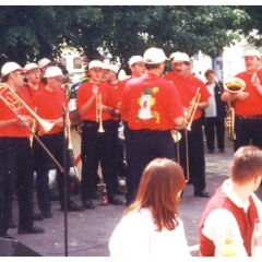 Die Clowngruppe zum Gastspiel in Waldmünchen.