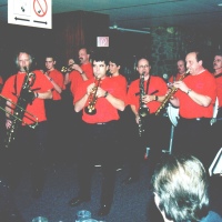Die Clowngruppe spielte beim 50 Geburtstag von Günter Uetz.
