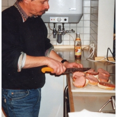 80 Jahre Schneckenburg: Während dem Aufbau gab es ein Vesper für die Helfer.