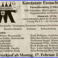 Umzug in der Stadt: Zeitungsartikel.