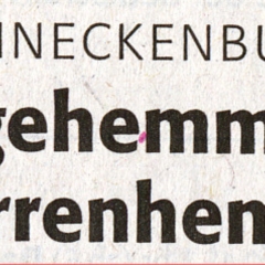 11.11. in der Linde: Zeitungsüberschrift.