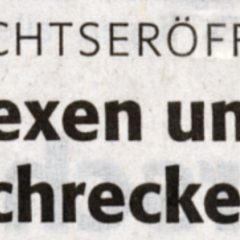 Schneeschreckerwachen in der Uni-Kurve: Zeitungsartikel.