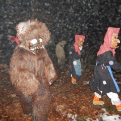 Schneeschreckerwachen in der Uni-Kurve: Schneeschrecken und Riedhexen kamen aus dem Wald.