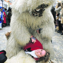 Sonntag-Umzug in Markelfingen: Der Schneeschreck beim Umzug.