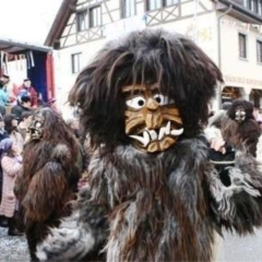 Sonntags-Umzug in Allensbach: Und dann der Schneeschreck.
