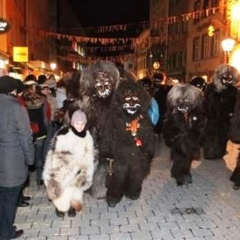 Der Schneeschreck beim Butzenlauf-Umzug.