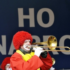 Schmutziger Donnerstag: Die Clowngruppe unter der Leitung von Gerd Zachenbacher.
