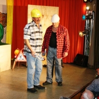 11.11. in der Linde: Remmi, demmi gab es auf der Baustelle mit Ekki Moser, Heinz Auer und Udo Dietrich.