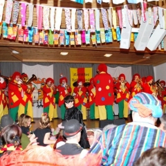 Die Clowngruppe beim Kaffee-Kränzle der Freien Blätz.