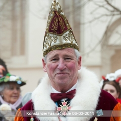 Umzug am Fasnachtssonntag: Umzugsbegleiter Gene Bruderhofer.