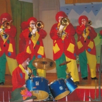 Danach spielte die Clowngruppe beim Frühschoppen der Quaker in Allmannsdorf.