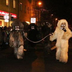 Narrenbaumstellen auf dem Gottmannplatz: Und dem Schneeschreck.