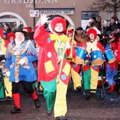 Die Clowngruppe beim Monsterkonzert der Froschenzunft in Radolfzell.